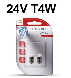 LED AUTO SIJALICA T4W BA9S 24V BELA LB909W M-TECH